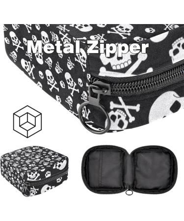Shop Muooum Menstrual Artery Bag - Stylish Zipper Women's Bond Bag for Tampons | Grunge Skull Skeleton Pattern | Ideal for Girls | 4.7x6.6 in - Buy Online on GoSupps.com