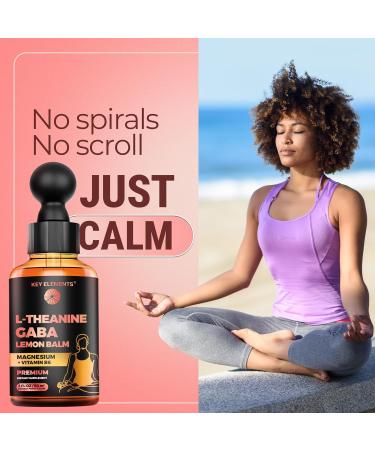L Theanine and GABA Supplements | GABA Calming with Lemon Balm Extract, L-Theanine and Magnesium with B6 | Liquid GABA L Theanine Supplements | Stress Relief & Relaxation GABA Drops - Buy Online on GoSupps.com