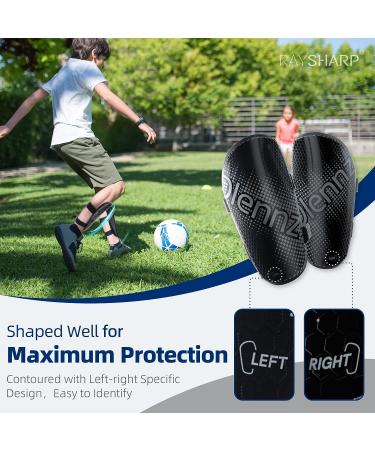RAYSHARP Youth Soccer Shin Guards - Adjustable Straps, Comfortable & Durable - Black X-Small - Buy Online on GoSupps.com