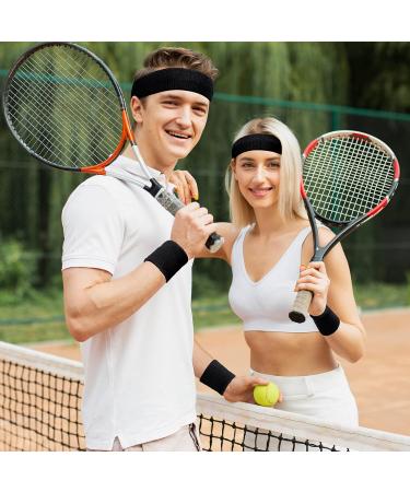Becellen 3 Piece Sweatband Set - Sports Headband & Bracelet for Basketball - Unisex Exercise Gear - Black - Buy Online on GoSupps.com