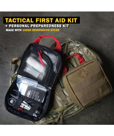 Everlit 180 Piece Tactical First Aid Kit - IFAK Molle EMT Pouch for Outdoor Emergency - Camping, Hunting, Hiking, Home, Car - Coyote Brown - Buy Online on GoSupps.com