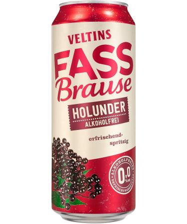Buy VELTINS Fassbrause Elderberry Alcohol-Free - 24 x 0.5L Cans | International Shipping Available - Buy Online on GoSupps.com