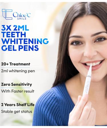 Chloe C Smile Deluxe Teeth Whitening Kit | Professional Teeth Whitening Kit for Sensitive Gums | Dual Led Light & Case | 35% Carbamide Peroxide Gel | Safe & Fast Results to Help Remove Stubborn Stains - Buy Online on GoSupps.com