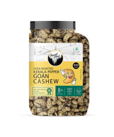 Forest Found Roasted Tellicherry Pepper Cashews Nuts (400Gram)