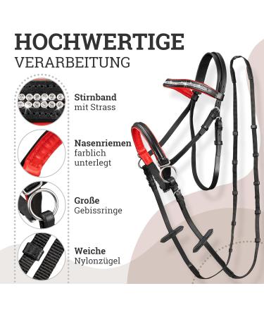 Esposita Bitless Bridle for Wooden Horses - Large Red | International Shipping Available - Buy Online on GoSupps.com