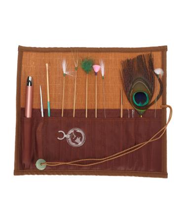 Ear Pick Massage Set Portable Relieve Fatigue Earwax Massage Set 8 Feather Stick with Ear Pick for Salon