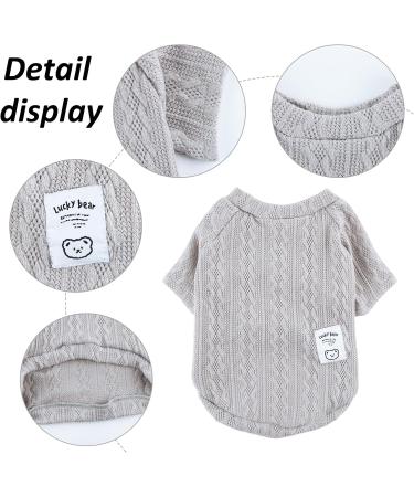 Warm Dog Sweater for Small & Medium Dogs | Cozy Winter Pet Sweater - Gray - Buy Online on GoSupps.com