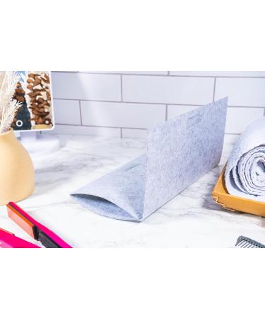 Glamza Hair Straightener Mat & Pouch - Made from Heat Resistant Safety Felt - Ideal for Home & Travel (Light Grey) - Buy Online on GoSupps.com
