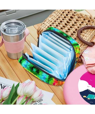 Colorful Rainbow Floral Storage Bags for Women's Bandages & Menstrual Care | Portable Multi-Use Organizers for School & Office - Buy Online on GoSupps.com