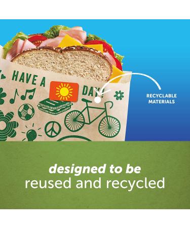 Ziploc Paper Snack Bags with Fun Designs 50 Count - Recyclable & Sealable - Buy Online on GoSupps.com