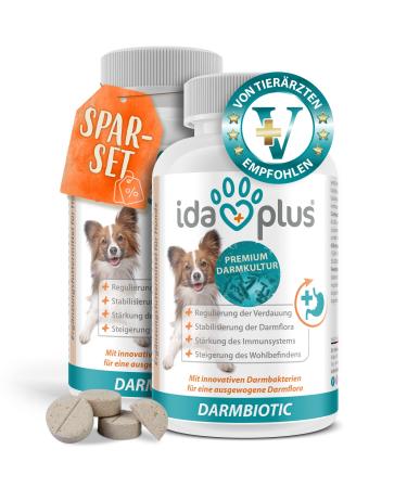 Ida Plus Darmiotic - test winner - Probiotics for intestinal renovation for the dog - build intestinal flora after diarrhea - Healthy active intestinal bacteria - immune system - regulation digestion - 240 tablets intestinal tabliot 2 Set - Buy Online on GoSupps.com
