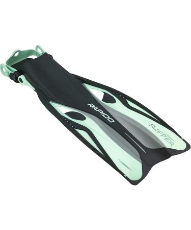 Phantom Aquatics Rapido Boutique Collection Flipper Open Heel Adjustable Snorkel Fin with Snorkeling Gear Carry Bag - Sea Green - S/M, 6-9 / EU: 38-42 - Buy Online on GoSupps.com