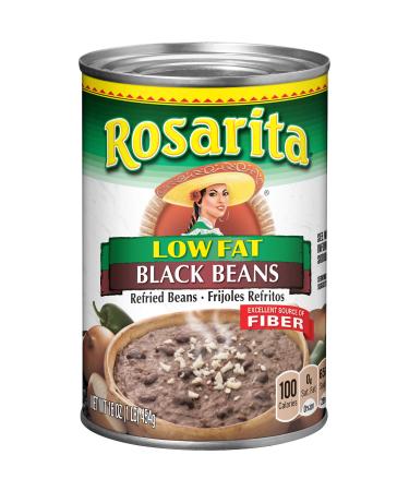 Rosarita Low Fat Refried Black Beans 1 Pound (Pack of 12) Low Fat Refried Beans