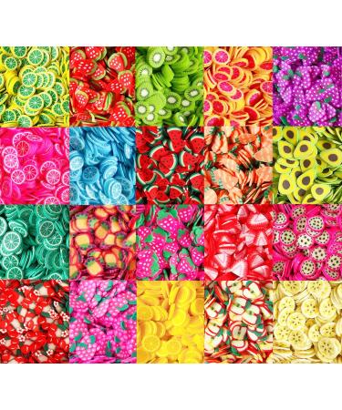 12000 Pcs Fruit Slices Nail Art Slices, 20 Styles Fruit Slices for DIY 3D Polymer Slices Fruit Slices for Nail Art, and Cellphone Decorations Fruit-20A