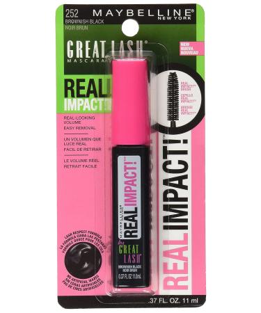 Maybelline New York Great Lash Real Impact Washable Mascara, Brownish Black, 0.37 fl oz - Buy Online on GoSupps.com