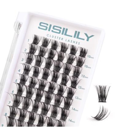Cluster Lashes SISILILY Individual 72 Lash Clusters C D Curl eyelashes DIY Extensions Reusable False 3D Wispy Fluffy 10-16mm Length (DM14-mix) Pack of 1 72 clusters-DM14