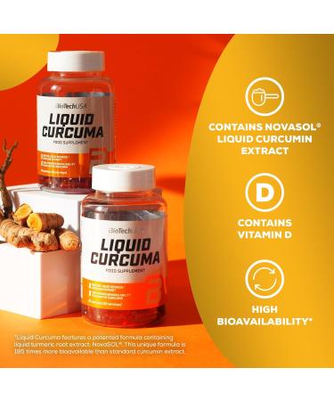 BioTechUSA Liquid Curcuma Food Supplement Capsules - 30 Capsules - Buy Online on GoSupps.com