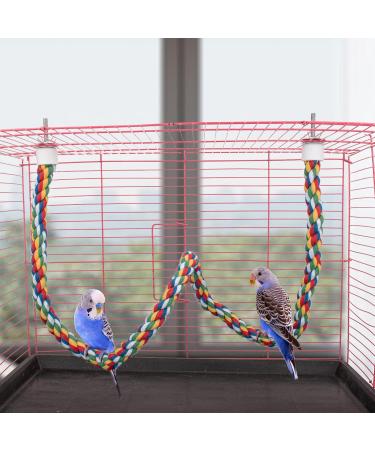 Rope Perch for Birds - Parrot Spiral Climbing Rope (105cm) | Ideal Bird Cage Accessory for Budgies & Parrots - Buy Online on GoSupps.com