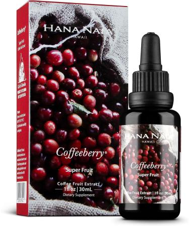 Hana Naia Coffee Fruit Extract, Brain Booster and Brain Health Supplement, Fast Acting BDNF Neurofactor Supplement, 100% Pure Hawaiian Coffee Berry Extract, Non-GMO | 30ml
