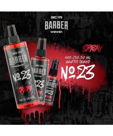 barber marmara Eau de Cologne Pump Spray Mens Graffiti After Shave Men's Fragrance Water Shaving Water Men Barber Men's Fragrances Body Spray Barbershop Travel Size (50 ml No23) 1.7 Fl Oz (Pack of 1) No23 - Buy Online on GoSupps.com