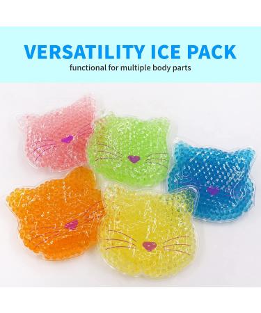 Kids Reusable Ice Pack Bundle - Cute Gel Packs for Injuries, Stress Relief, Breastfeeding - Set of 5 - Buy Online on GoSupps.com