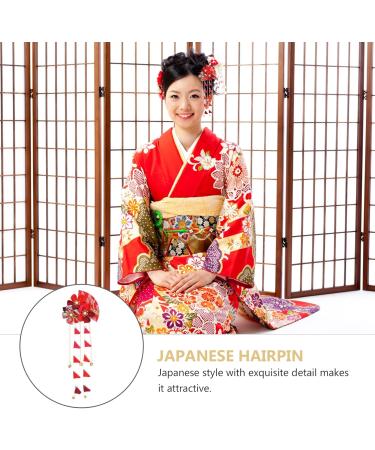 FRCOLOR Japanese Hair Clip Kimono Red Japanese Hair Accessories Japanese Tassel Hairpin Hairpin Japanese Tassels Hair Barrettes Vintage Tassels Hairpin Tassels Kimono Geisha Hair Accessories - Buy Online on GoSupps.com