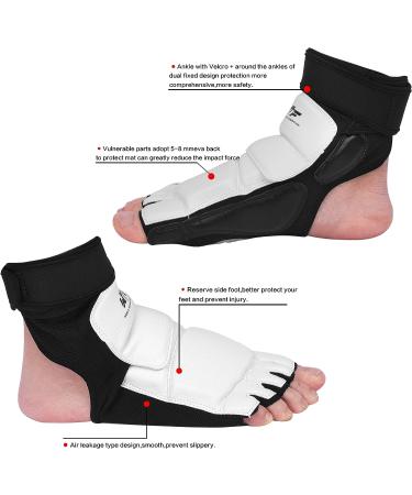 Taekwondo Sparring Gloves & Foot Gear - WTF Approved Half Finger Set for Boxing, MMA, Karate - Premium Quality with Wrist Wraps & Ankle Support - Ideal for Men, Women, Kids - Medium Size - Buy Online on GoSupps.com