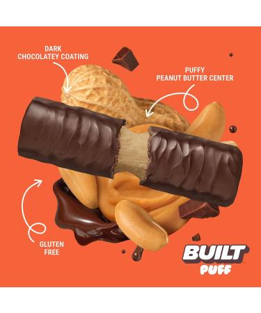Built Bar Puff Protein Bars Peanut Butter Puff 17g Protein Snacks On-The-Go Bars Only 150 Calories 6g Sugar Collagen Gluten Free 12 Count - Buy Online on GoSupps.com