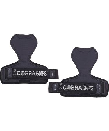 Cobra Grips PRO: Heavy Duty Weight Lifting Gloves with Neoprene Padding and Wrist Support - Black Leather - Buy Online on GoSupps.com