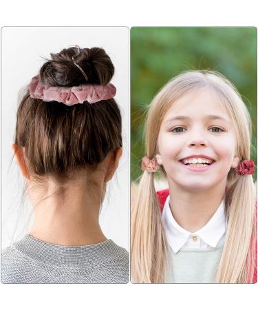 22-Piece Velvet Scrunchies Set for Toddler Girls & Women | Soft Elastic Hair Ties for Thick & Thin Hair | Ponytail Holder & Hair Accessory with Storage Bag - Classic Colors - Buy Online on GoSupps.com