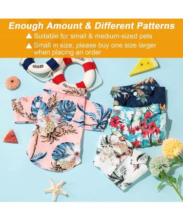 4-Piece Weewooday Pet Summer T-Shirts | Hawaiian Floral Print | Breathable & Cool | Small Size - Buy Online on GoSupps.com