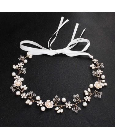 Women's Floral Wreath Crown & Wrist Band Set | Flower Headband for Weddings & Events - Buy Online on GoSupps.com