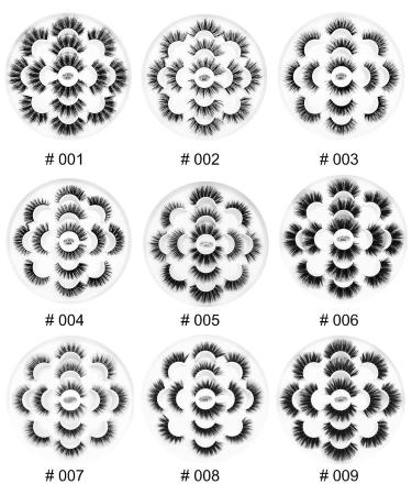 DYSILK 6D Mink Lashes - Natural Look, Fluffy Cat Eye Wispy False Eyelashes - 7 Pairs Soft Reusable - Style 002 - Buy Online on GoSupps.com