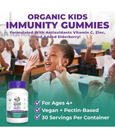 MaryRuth's Kids Immune Support Gummies - USDA Organic Vitamin C, Zinc & Elderberry - Vegan & Gluten-Free - 60 Count - Buy Online on GoSupps.com