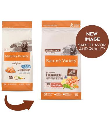 Nature's Variety Original No Grain - Dry Dog Food for Medium and Large Breed Adult Dogs - Grain Free - with Salmon - Buy Online on GoSupps.com