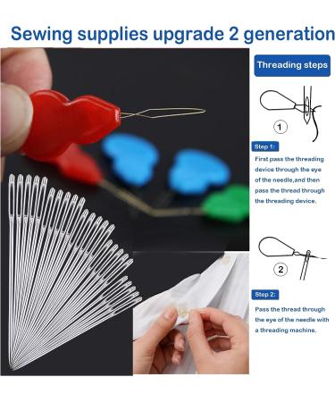25 PCS Large Eye Sewing Needles - Stainless Steel Embroidery Thread Needle Set - Buy Online on GoSupps.com