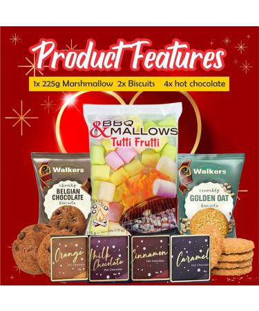 Hot Chocolate Gift Set with Marshmallow - Valentines Gifts for Her - I Love You Gifts for Him - Belgian Chocolate Biscuits Gift Set - Hot Chocolate Pods - Valentines Chocolate - Wedding Favours - Buy Online on GoSupps.com