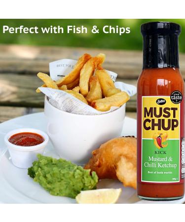 Must Chup Ketchup 6x bottle Pack Tomato Mustard Chilli Sauce Kick 6x Bottles each 260g - Buy Online on GoSupps.com