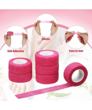 24 Roll Pink Toe Tape - Self-Adhesive Breathable Bandage Wrap for Dancers & Athletes | Elastic Sweatproof Blister Protection (5.47 Yards Each - Buy Online on GoSupps.com