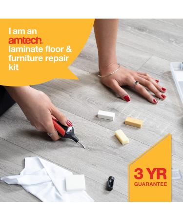 Amtech G4210 Laminate Floor & Furniture Repair Kit | 11 Colored Wax Blocks Melting Tool & Batteries | International Shipping - Buy Online on GoSupps.com