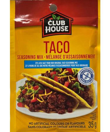 Club House Dry Sauce/Seasoning/Marinade Mix Taco Less Salt 35g Case Pack 12 Count - Buy Online on GoSupps.com