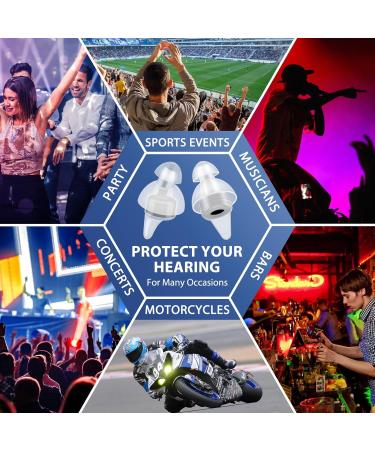 High Fidelity Concert Ear Plugs - 2 Pairs Noise Reduction Earplugs for Musicians Festivals & Motorcycles | Hearing Protection Up to 23dB - Black - Buy Online on GoSupps.com