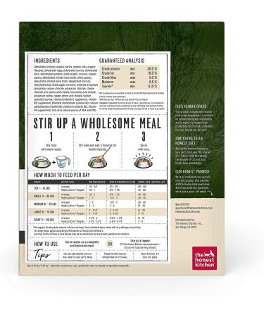 Buy The Honest Kitchen Dehydrated Gourmet Grains Chicken & Duck Dog Food 10 lb + 100ct Pet Wipes - Premium International Shipping - Buy Online on GoSupps.com