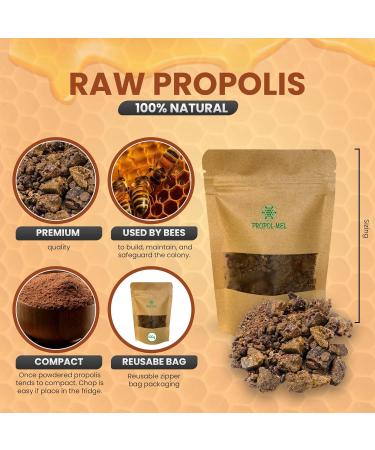 Pure propolis powder (100g) 100% natural. You receive a flat disc (the compact powder being a resin). Propolis not heated directly from the beekeeper. Natural defenses. - Propol-mel - Buy Online on GoSupps.com