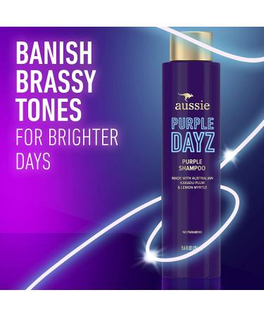 Aussie Purple Shampoo 9.6 Oz - Brightens Natural & Color-Treated Blonde Hair with Australian Kakadu Plum & Lemon Myrtle - Buy Online on GoSupps.com