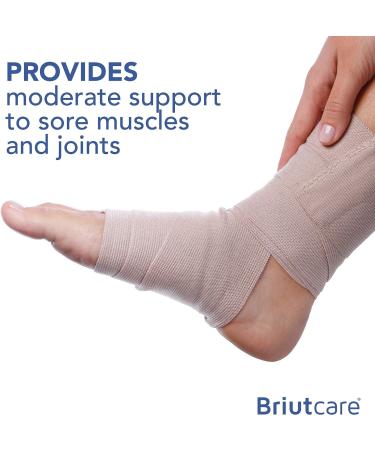 Briutcare Elastic Bandage Wrap (12 Pcs) | Strong Compression with Hook & Loop Closure | 3x5 Yds | First Aid Supply for Wound Care, Swelling & Sore Joints - Buy Online on GoSupps.com