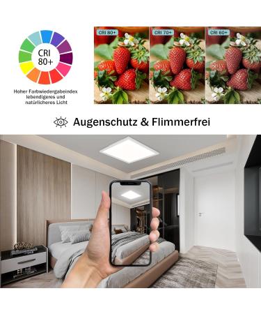 Buy RGB Dimmable Glitter LED Ceiling Lamp 45cm Remote Control Angular Lighting for Living Room Bedroom & Kids' Room - 24W White Ceiling Light - Buy Online on GoSupps.com