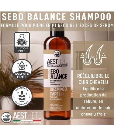 Oily Hair Shampoo and Anti-Dandruff Oily With Glycolic Acid Rosemary and Zinc Purifying Shampoo For Men and Women For Curly Straight Hair Anti-Itch Sebum Regulator 250ml - Buy Online on GoSupps.com