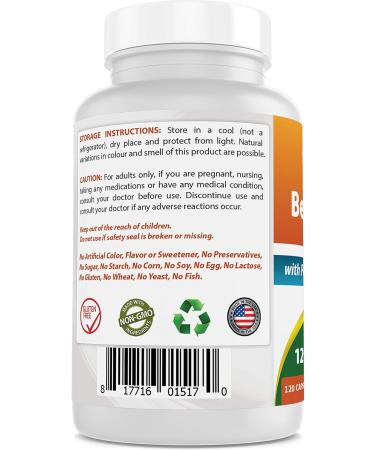 Best Naturals Betaine HCl 648mg with Pepsin - 120 Capsules | Digestive Support Supplement - Buy Online on GoSupps.com