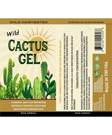 Cactus Juice Natural Soothing Moisturizer 8oz - Hydrating Dry Skin, Sunburns, Rashes & Itches - Buy Online on GoSupps.com